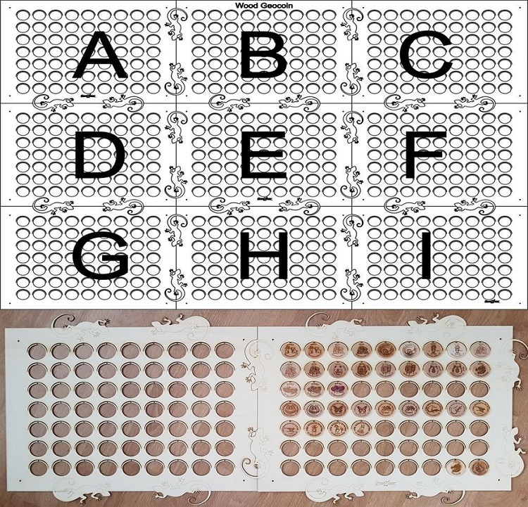 Dřevěný CWG pořadač (  díl D,E )