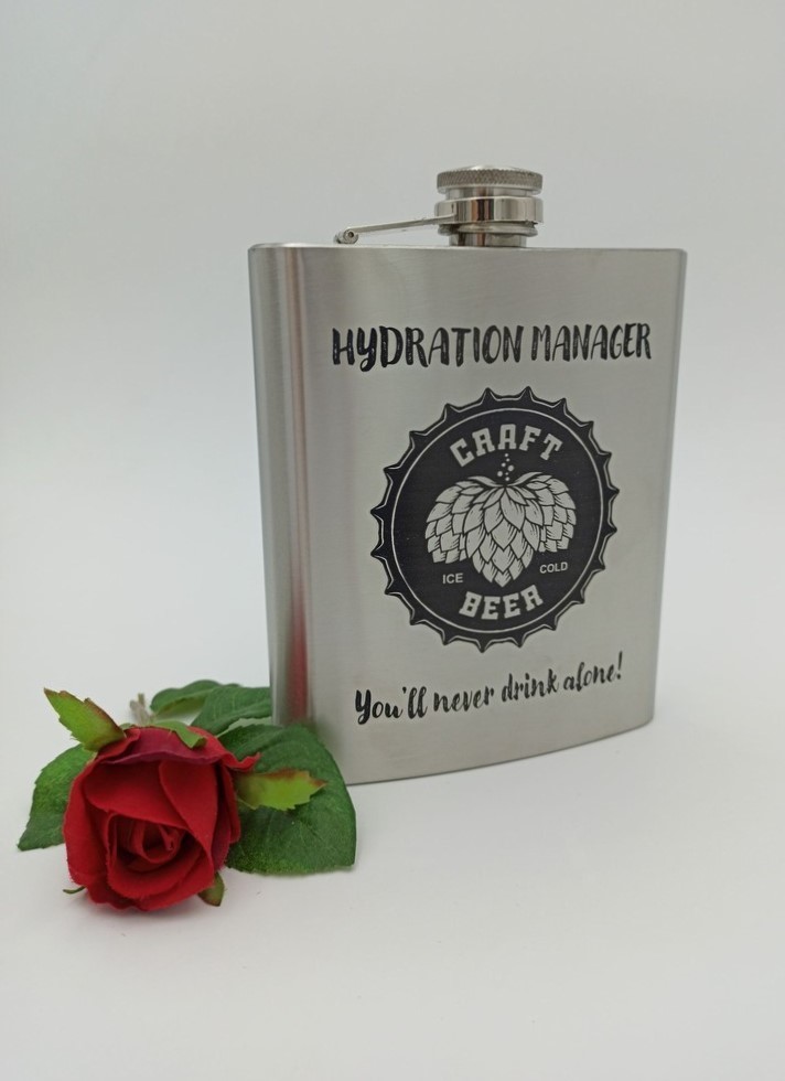 Kovová placatka gravírovaná 200ml - vlastní motiv