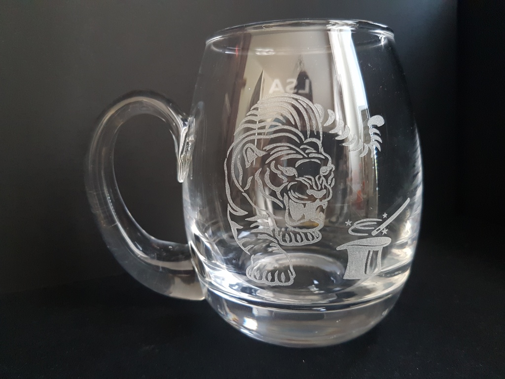 Gravírovaný tygr na 400ml sklo
