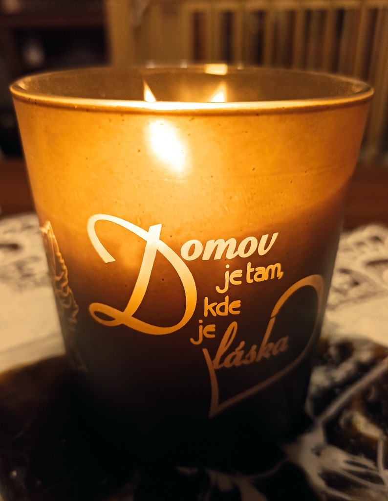 Jemné gravírování skla - svíčka