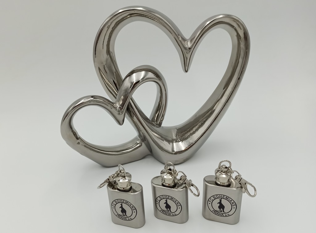 kovové mini placatky pro team ženicha