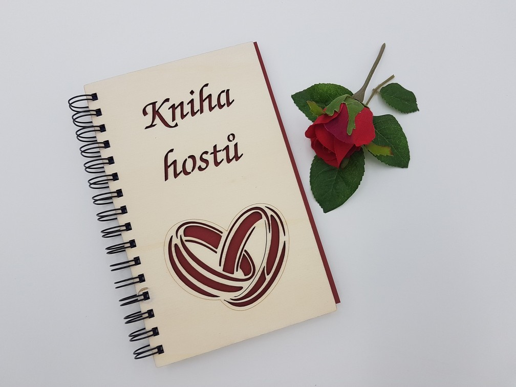 Svatební kniha hostů - dřevěná