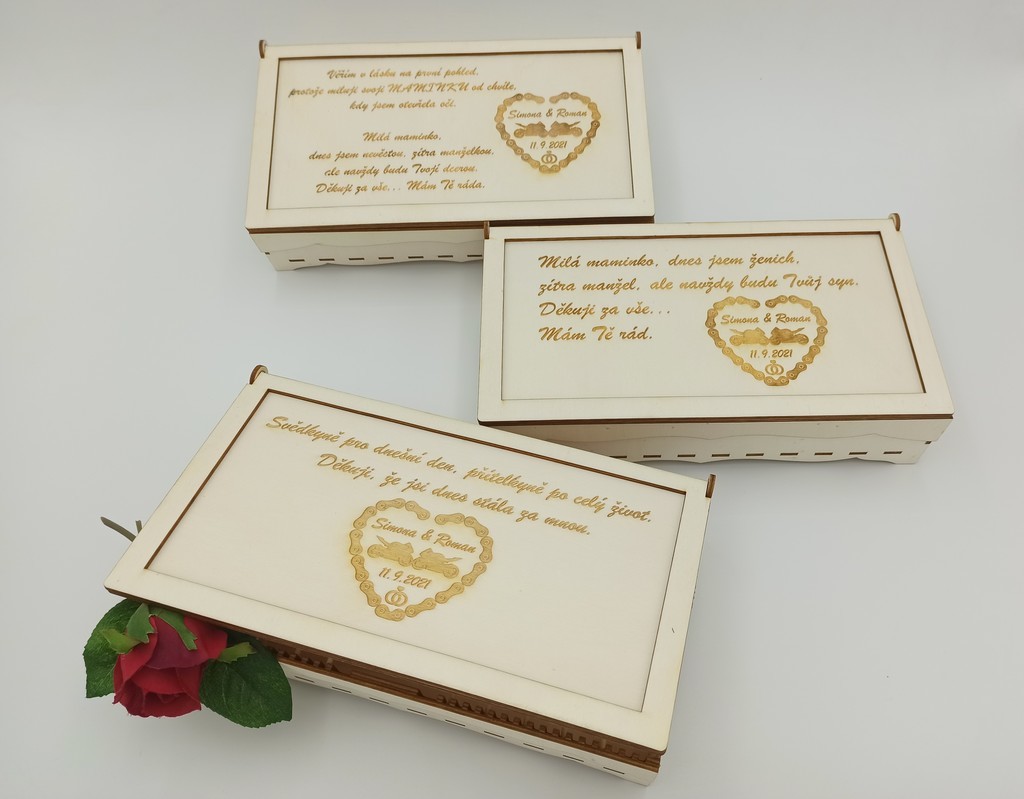 Dar od nevěsty a ženicha rodičům a svědkům