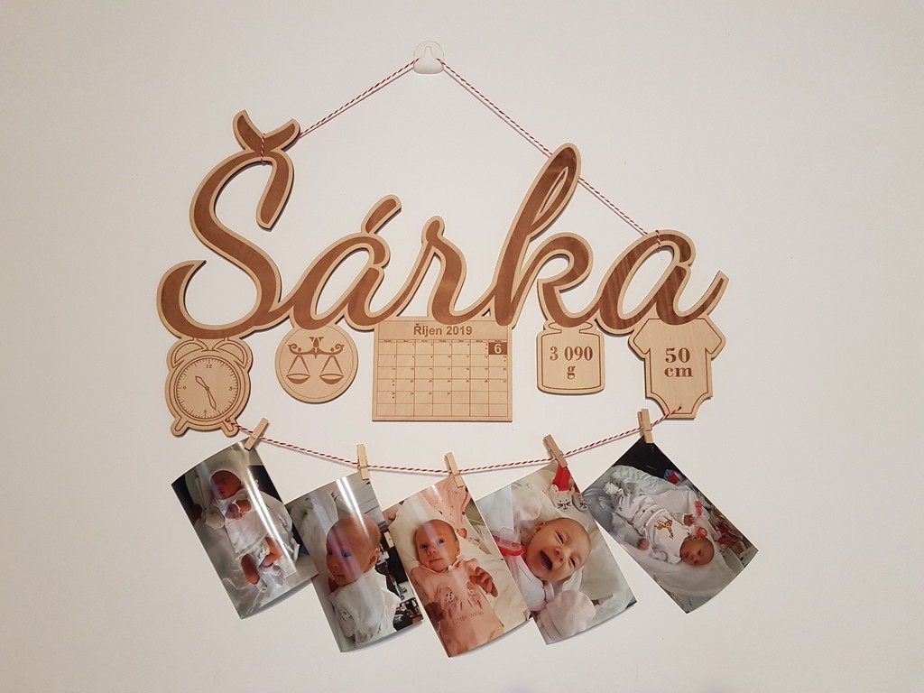 jméno novorozence s iniciálama narození 