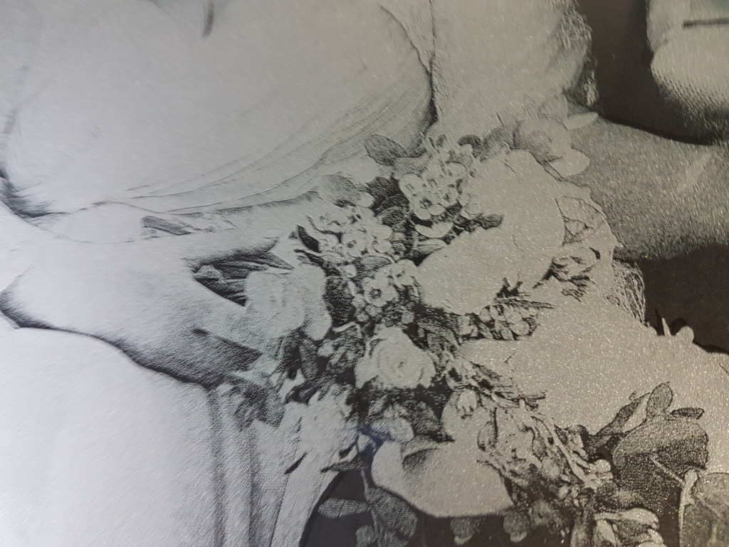 Gravírovaný obraz svatební fotografie- (detail)