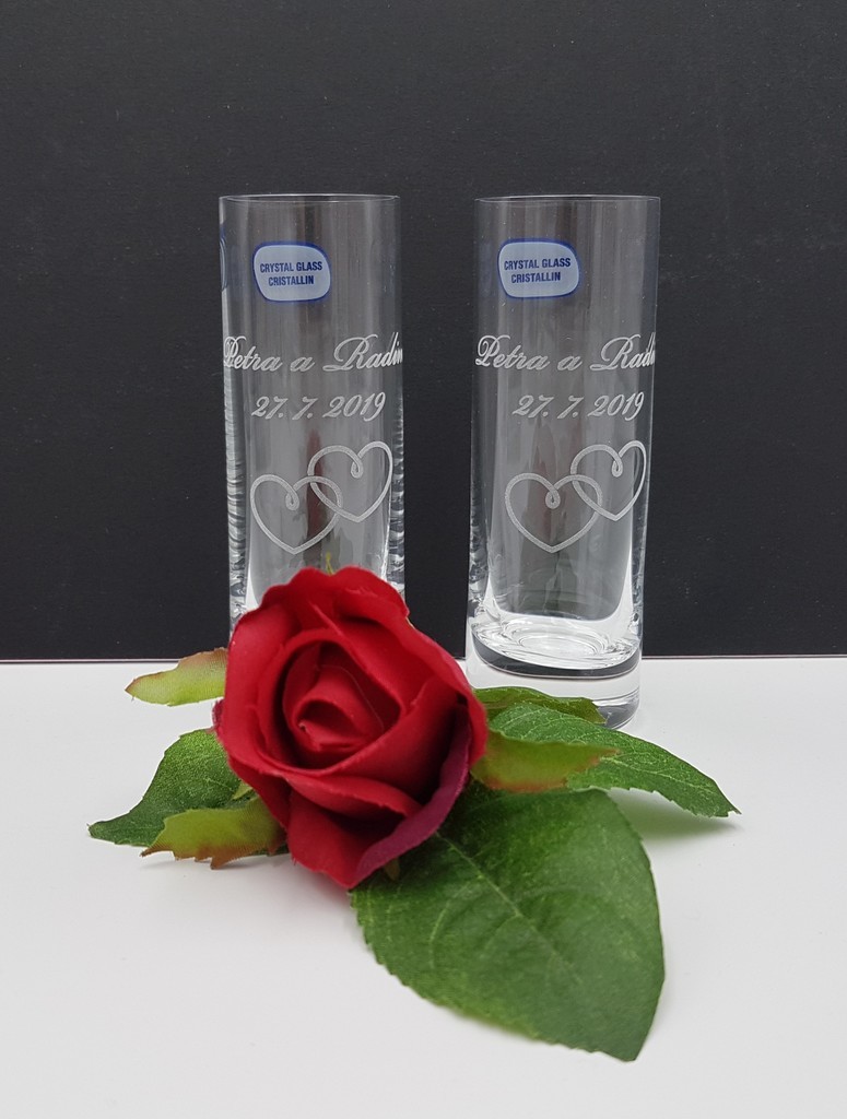 svatební skleničky-štamprle