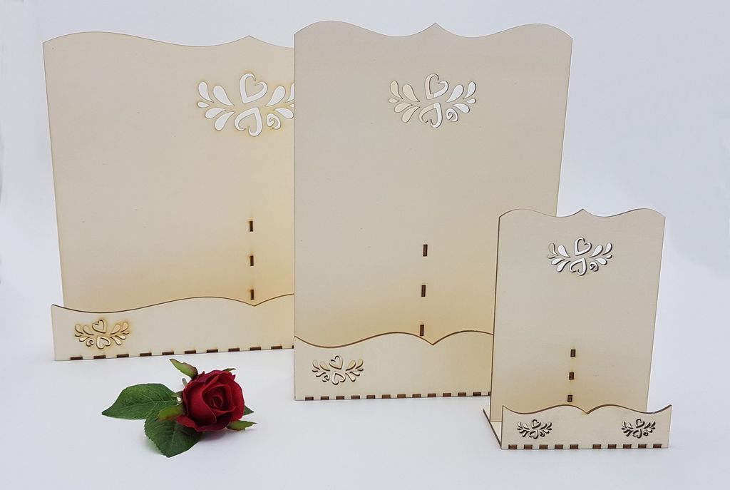 svatební stojánky na noviny, meny...