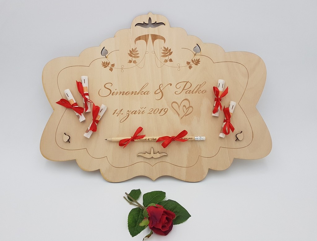 svatební dar na papírové peníze